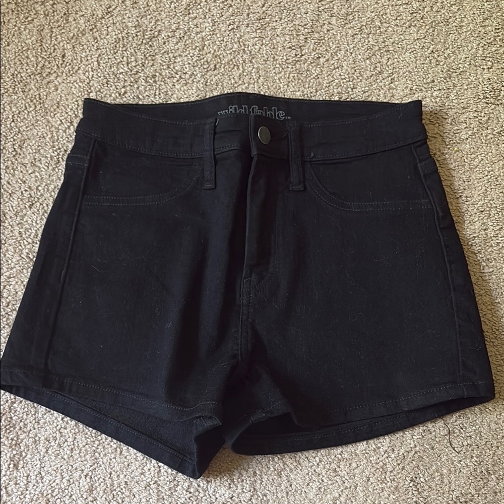 Black Denim Women's Shorts